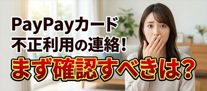 PayPayカードが不正利用の疑い！まず確認すべき事は？