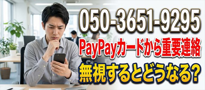 「05036519295」はPayPayカードから重要連絡