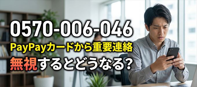 「0570006046」はPayPayカードから重要連絡