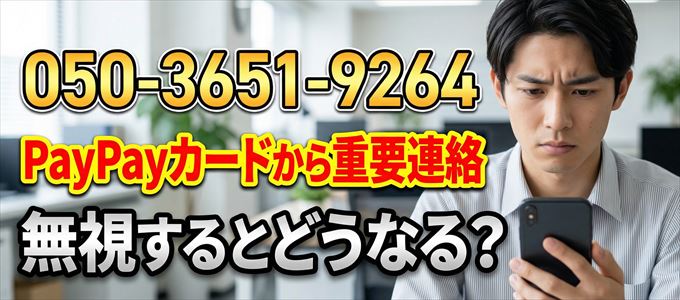 「05036519264」はPayPayカードから重要連絡