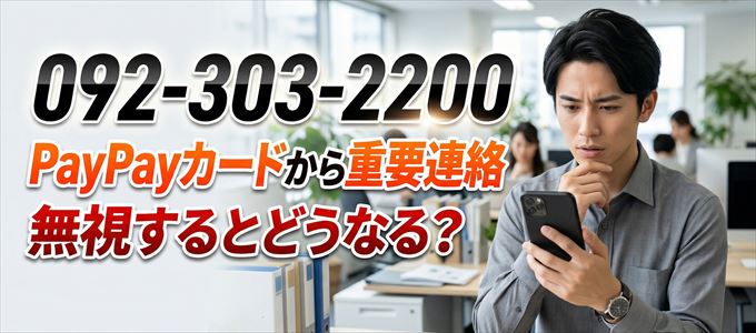 「0923032200」はPayPayカードから重要連絡