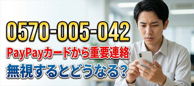 「0570005042」はPayPayカードから重要連絡