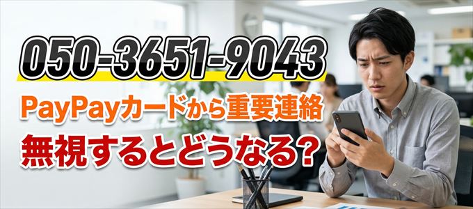 「05036519043」はPayPayカードから重要連絡