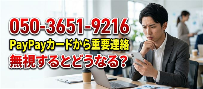 「05036519216」はPayPayカードから重要連絡