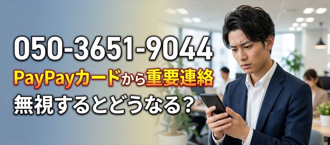 「05036519044」はPayPayカードから重要連絡