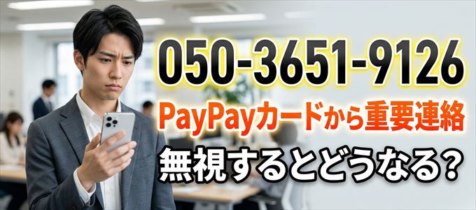 「05036519126」はPayPayカードから重要連絡