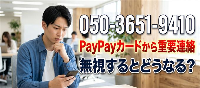 「05036519410」はPayPayカードから重要連絡